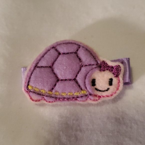NEW TURTLE FELT HAIR CLIPPY - Picture 1 of 2